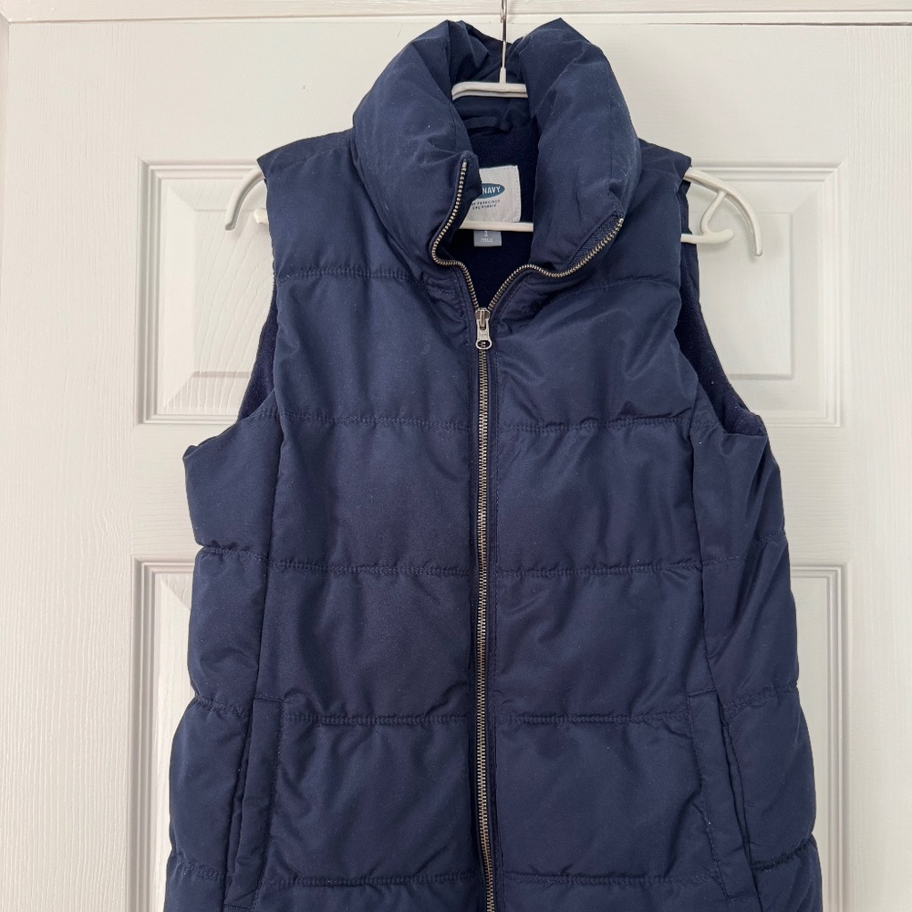 Old Navy Quilted Puffer Vest, EUC, Navy, Small